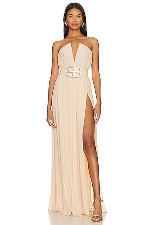Nia Cream Strapless Gown Bronx and Banco