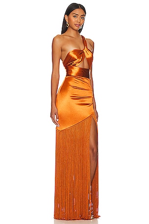 Bronx and Banco Bali Maxi Dress in Metallic Copper