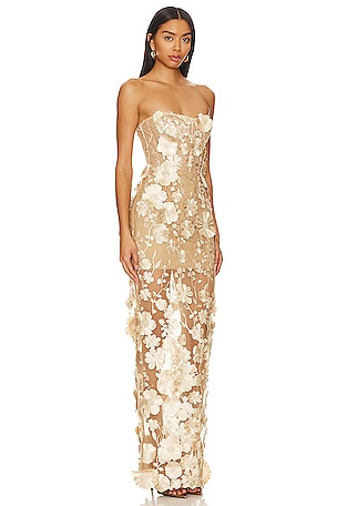 Bronx and Banco Jasmine Maxi Dress in Cream