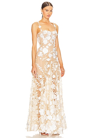 Bronx and Banco Jasmine Gown in Cream