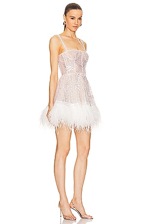 Bronx and Banco Mademoiselle Beaded Mini Dress in White