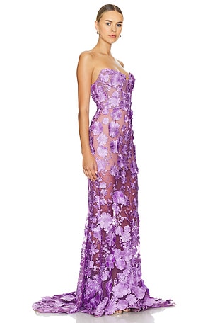 Bronx and Banco Jasmine Gown in Fuchsia