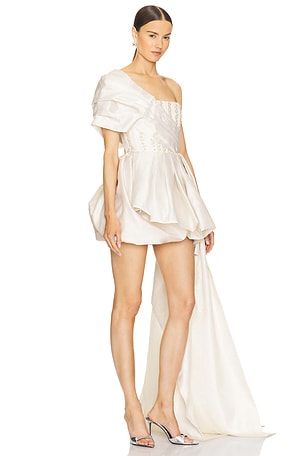 Bronx and Banco Genevive Blanc High Low Dress in Cream