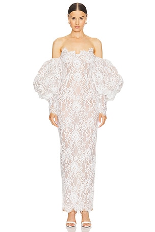 Colette Blanc Off The Shoulder Gown Bronx and Banco