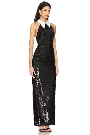 Bronx and Banco Wednesday Sequin Gown in Black