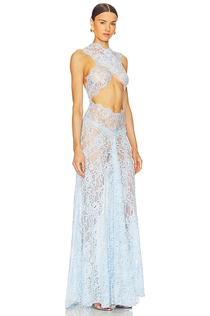 Bronx and Banco Naia Lace Gown in Baby Blue