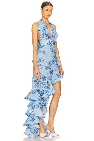 Bronx and Banco Bronte Poppy Maxi Dress in Blue