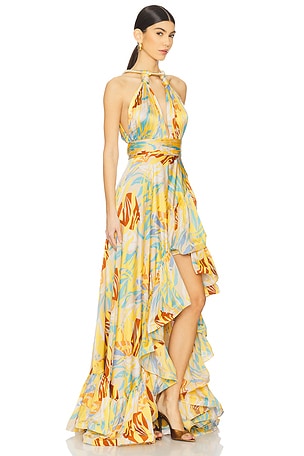 Bronx and Banco Palma Isla Gown in Mustard