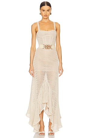 Herrera Desert Crochet Gown Bronx and Banco
