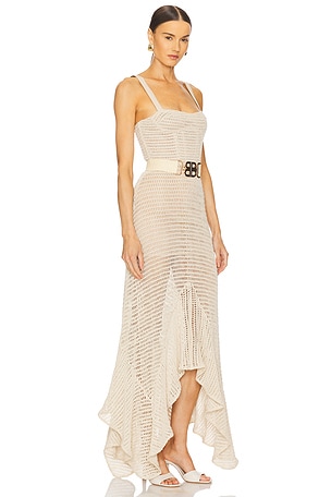 Bronx and Banco ROBE DE SOIRÉE CROCHET HERRERA DESERT en Beige