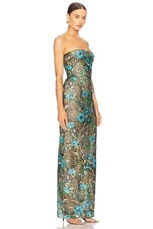 Bronx and Banco Dahlia Maxi Dress in Teal