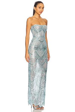 Bronx and Banco Giselle Maxi Dress in Baby Blue