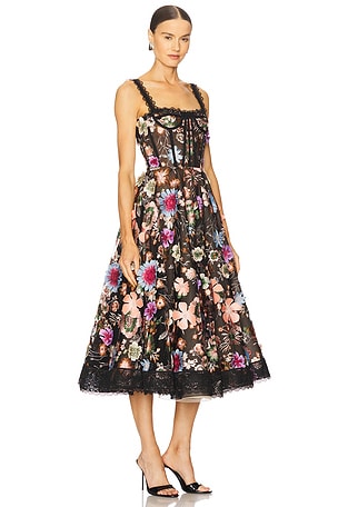 Bronx and Banco Amanda Midi Dress in Black