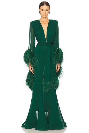 Geisha V-neck Gown Bronx and Banco