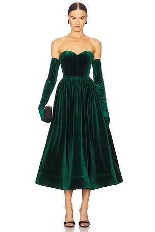 Inara Velvet Midi Dress Bronx and Banco