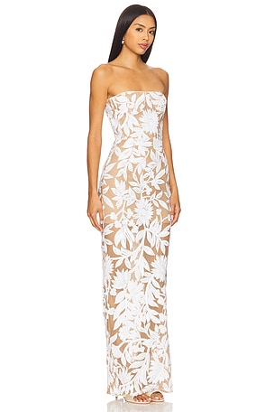 Bronx and Banco Dahlia Maxi Dress in White