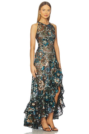Bronx and Banco Sicilia Sequin Maxi Dress in Black