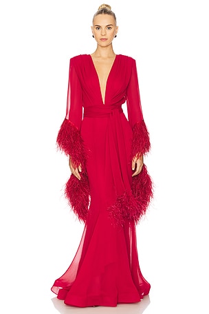 Geisha V-Neck Gown Bronx and Banco