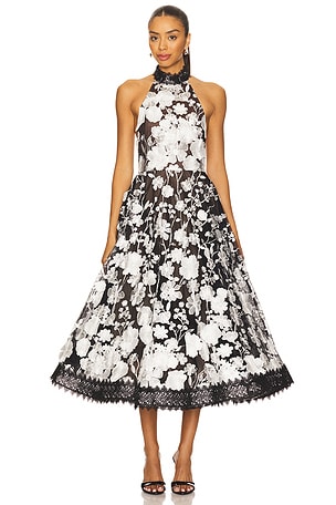 Greta Bouquet Midi Dress Bronx and Banco