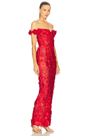 Bronx and Banco Jasmine Maxi Dress in Red