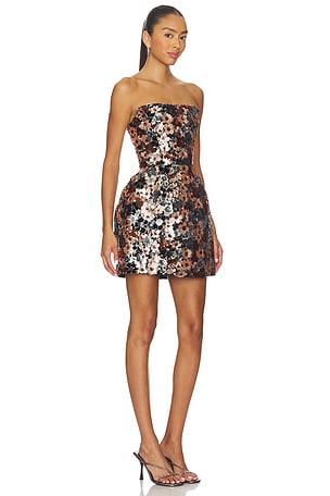 Bronx and Banco Maraya Sequin Mini Dress in Beige