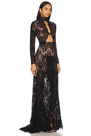 Bronx and Banco ROBE DE SOIRÉE EN DENTELLE ELEANOR en Noir