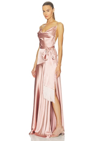 Bronx and Banco Leo Maxi Dress in Peach