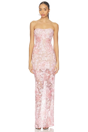 Capri Sequin Dahlia Strapless Maxi Dress Bronx and Banco