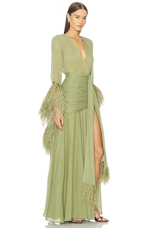 Bronx and banco vestido geisha en color verde salvia