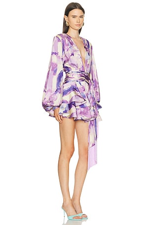Bronx and Banco Wisteria Bedouin Coastal Mini Dress in Purple