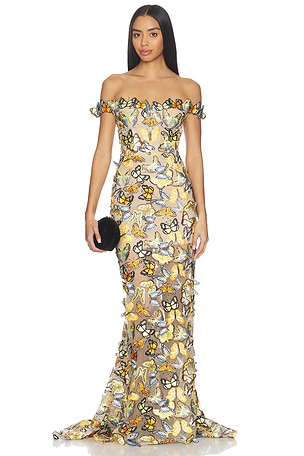 Bella Butterfly Jasmine Off The Shoulder Gown Bronx and Banco