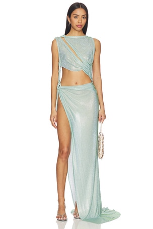Morocco Sleeveless Cutout Diamond Gown Bronx Banco