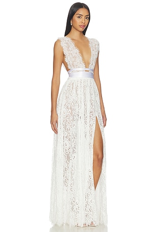 Bronx banco vestido largo goddess en color blanco