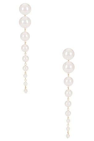 Pearl Tiered Drop Earrings Bronx and Banco