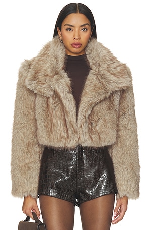 Cropped Faux Fur Jacket Bronx Banco