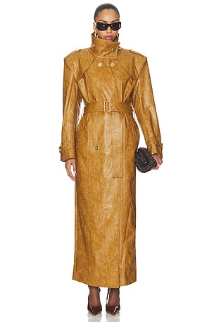 Faux Leather Trench Coat Bronx Banco
