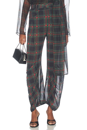 Plaid Organza Pant Bronx Banco