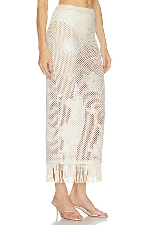 Bronx and Banco Crochet Mila Skirt in Cream