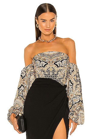 x REVOLVE Paisley Blouse Bronx and Banco