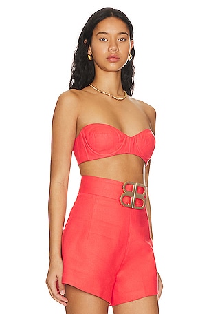 Bronx and Banco Cateye Bralette in Coral