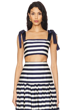 Quinn Striped Top in Navy & White Bronx and Banco