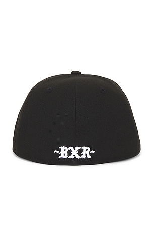 Born x Raised New Era Fitted Rocker Hat in Black