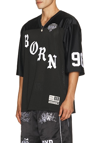 Born x Raised Paranoia Football Jersey in Black