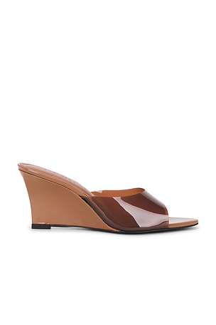 Alper 70 Wedge Sandal BLACK SUEDE STUDIO