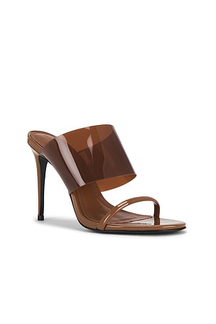 BLACK SUEDE STUDIO Nebula 100 Sandal in Brown. Size 39. Also