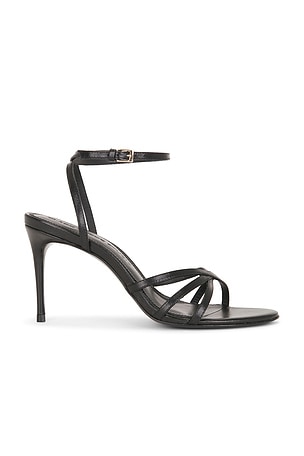 Olie 80 Sandal BLACK SUEDE STUDIO