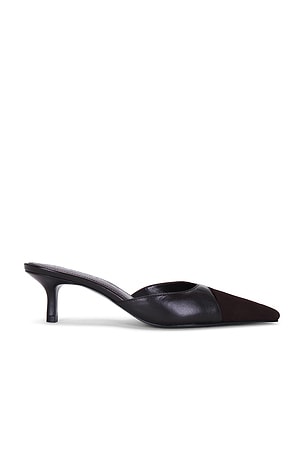 Rue 50 Mule Pump BLACK SUEDE STUDIO