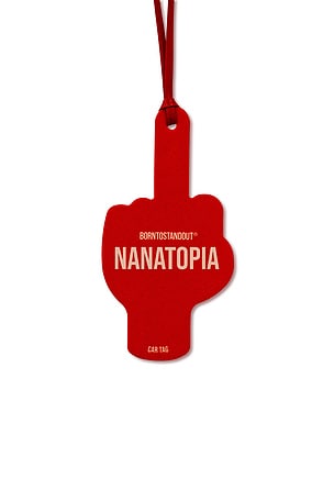 Nanatopia Car Tag BORNTOSTANDOUT
