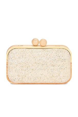 BTB Los Angeles Brooke Clutch in Tan