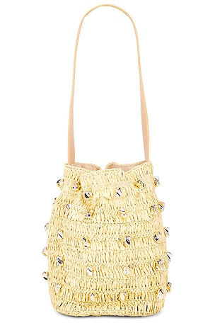 BTB Los Angeles Studded Galia Bucket Bag in Neutral
